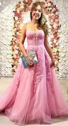 Brooke Pink Corset Gown